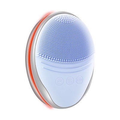 IPX6 Waterproof Inductive Charging Deep Clean Exfoliation for Dirt and Oily Silicone Facial Cleansing Brush Massager